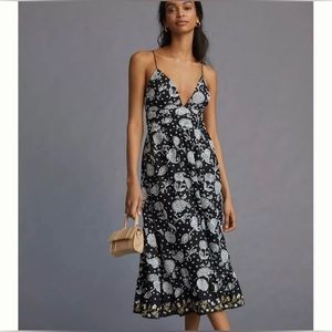 NEVER WORN MAEVE EMBROIDERED MIDI DRESS XXS